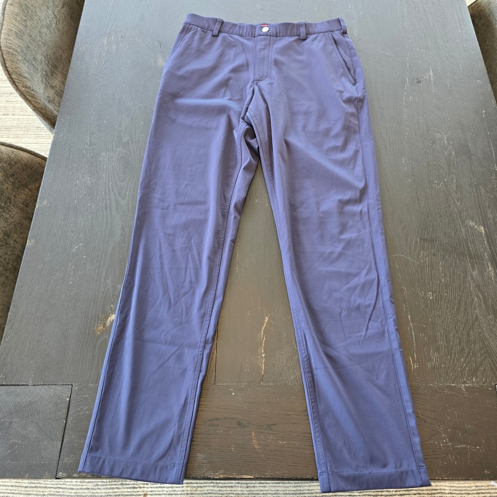 Redvanly Mens Golf Pants Blue Size Medium 32x32 Performance Stretch Slim Fit